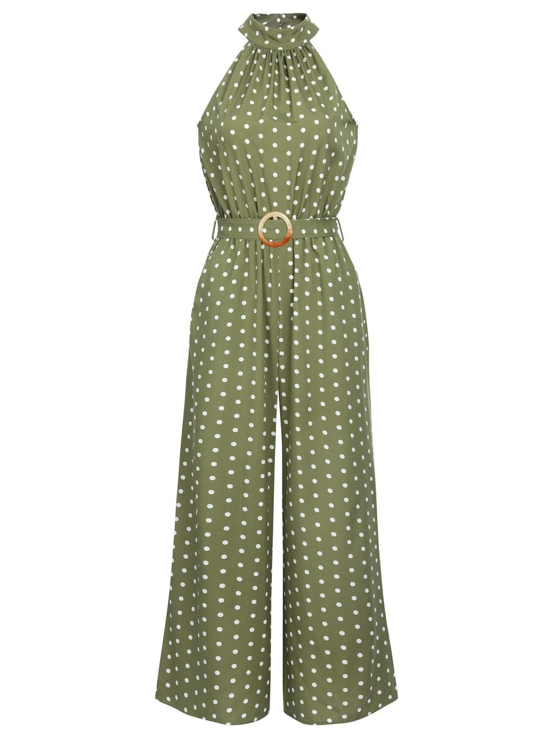 1930s Polka Dot Belt Jumpsuit: timeless style reimagined