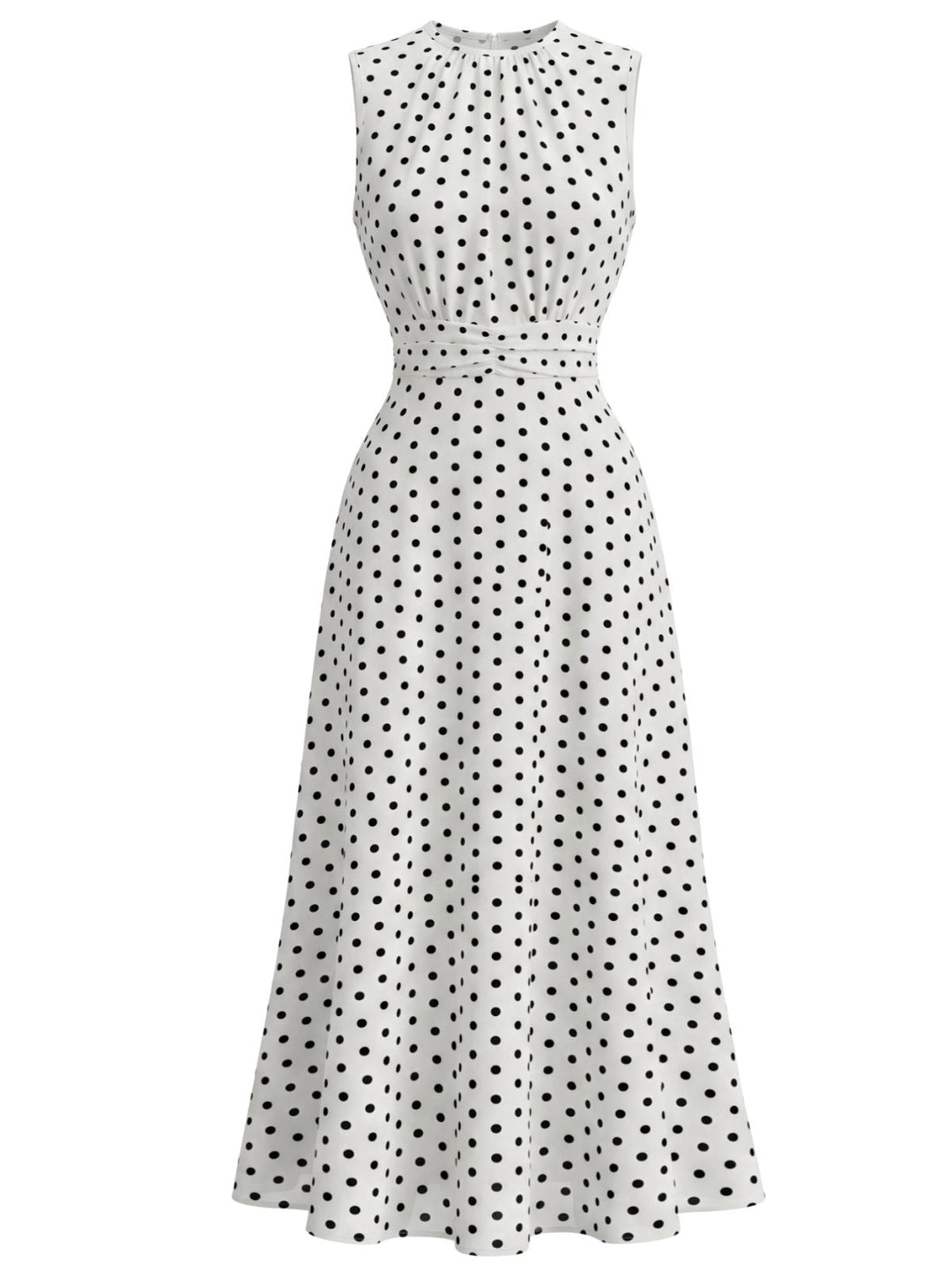 White 1930s Vintage Retro Dress 5