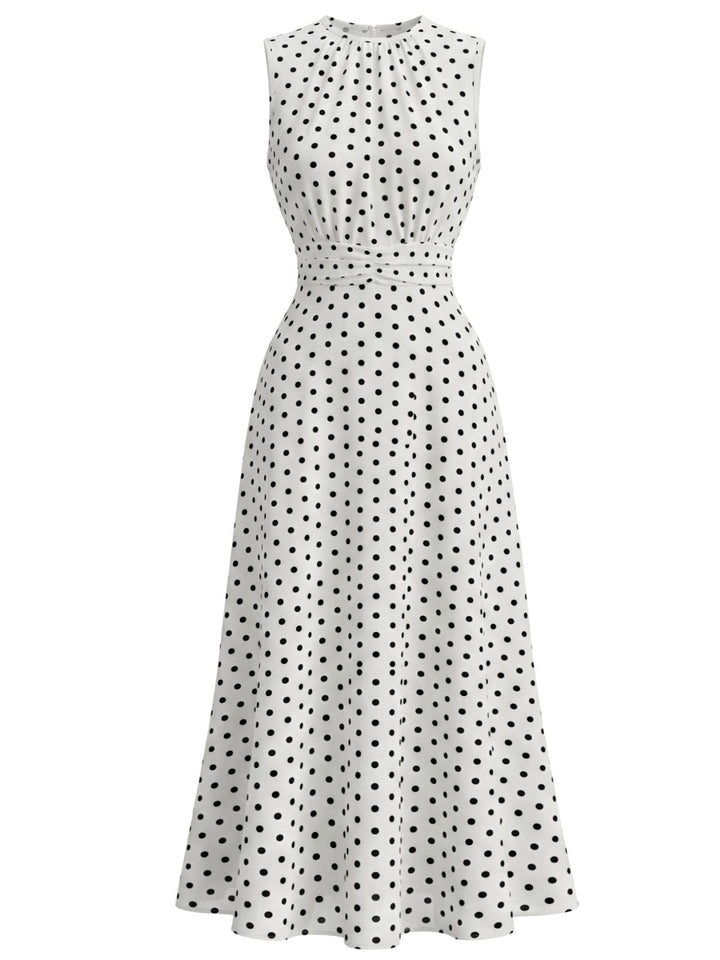 White 1930s Vintage Retro Dress 5