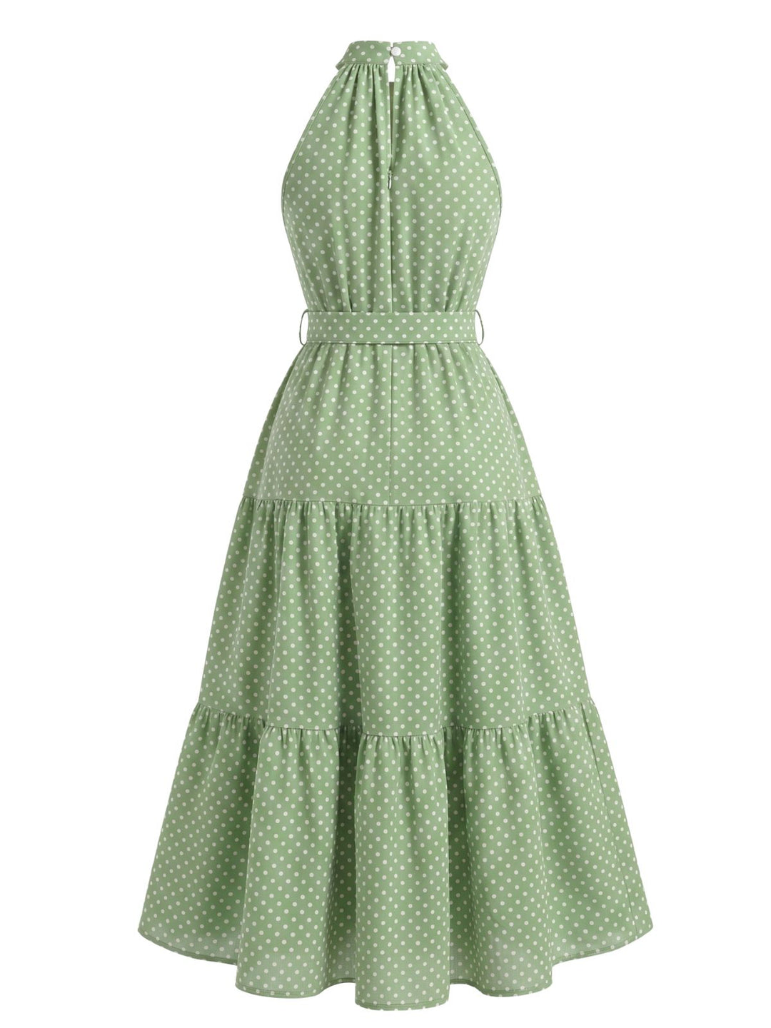 1930s Vintage Polka Dot Floral Dress