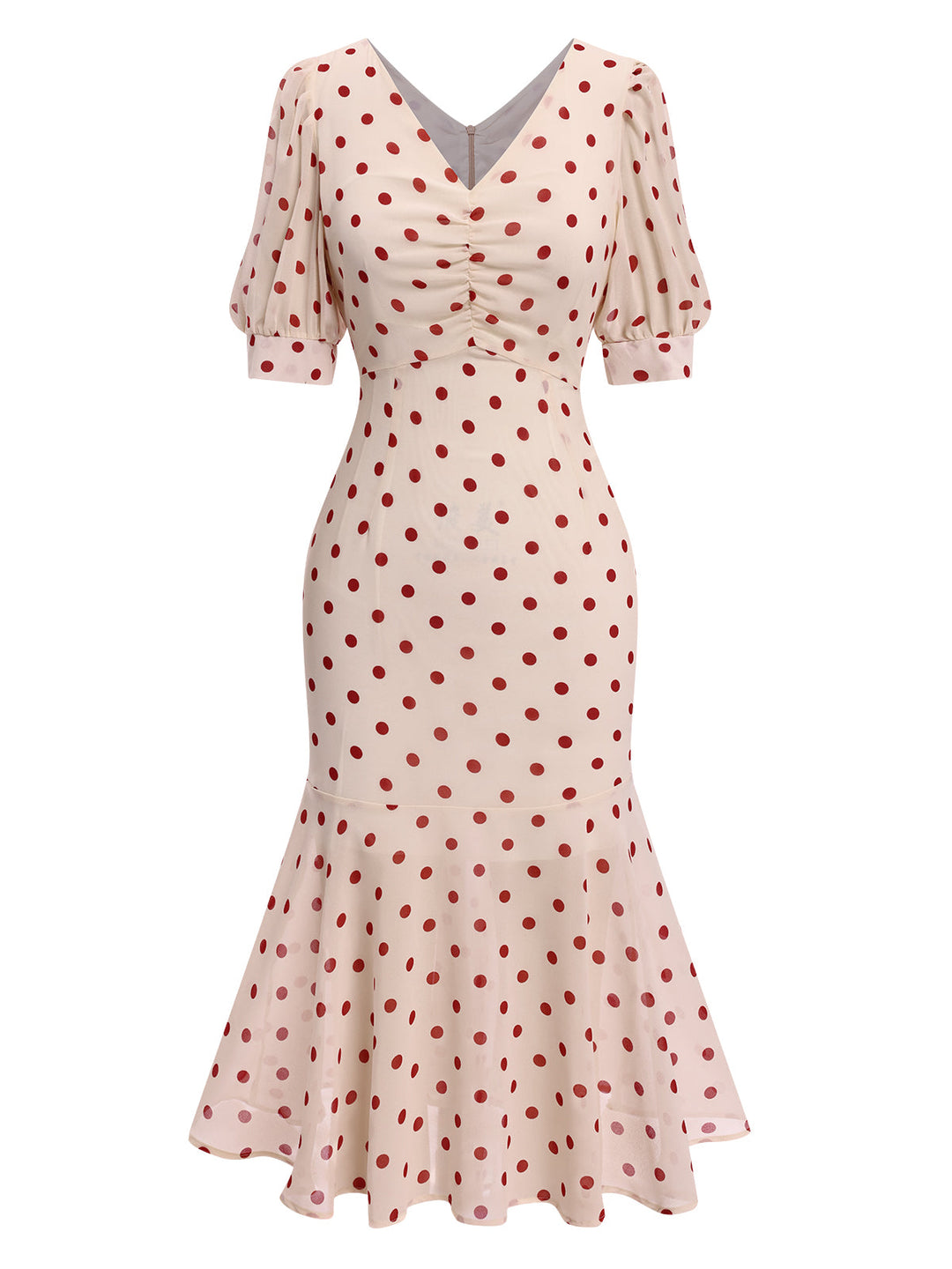 1930s Polka Dot Mermaid Dress | 1930s | vintage dress, retro fashion
