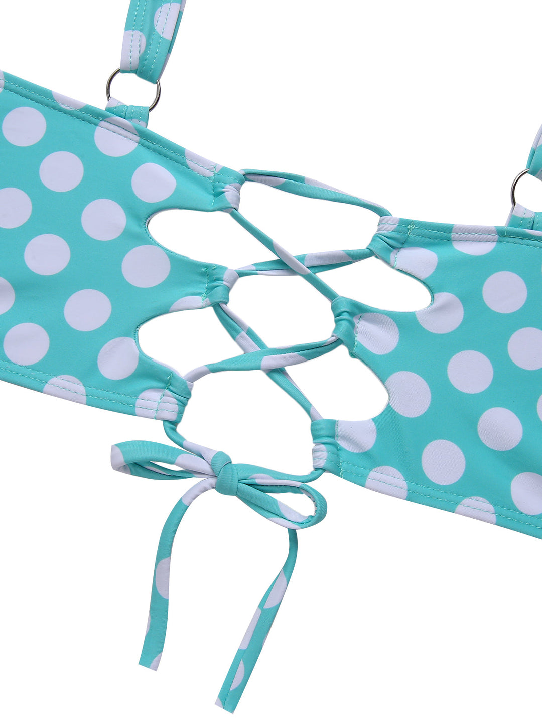 1930s Polka Dot Suspender Swimsuit Set - vintage swimsuit, pin-up style