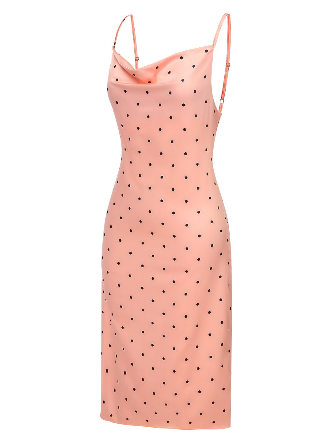 Polka Dots Spaghetti Straps Satin Nightgown, vintage fashion, retro style - perfect for women who love vintage and retro fashion