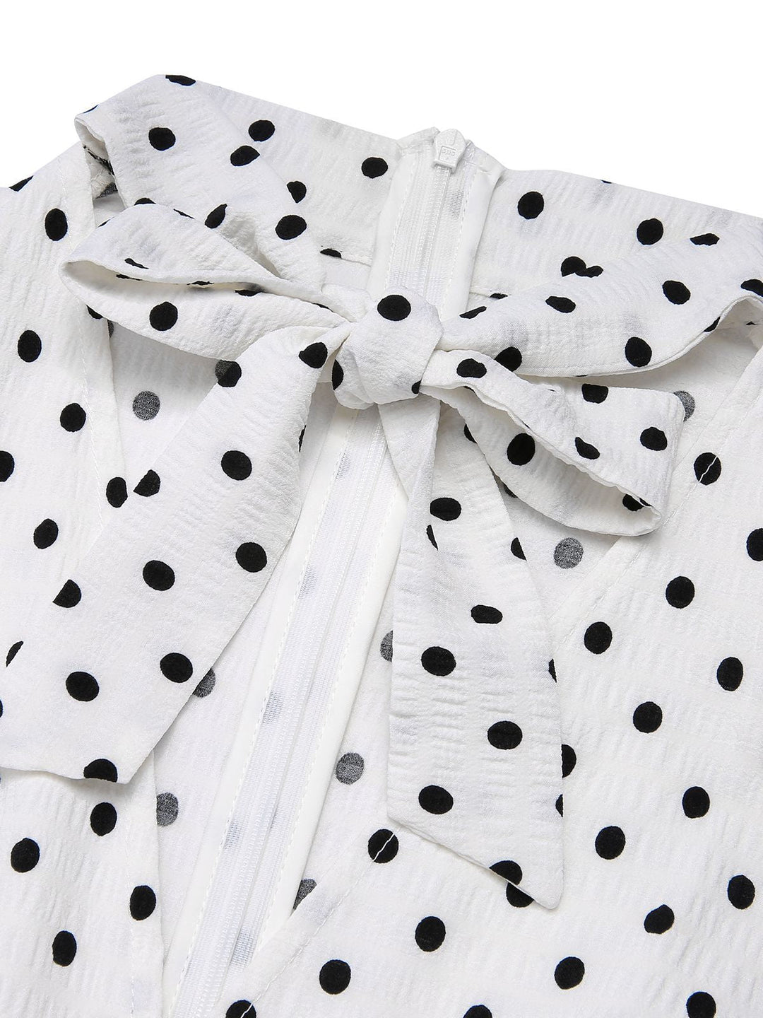 Blue &amp; White 1930s Polka Dots Tie Neck Jumpsuit, vintage romper, jumpsuit - perfect for women who love vintage and fashion
