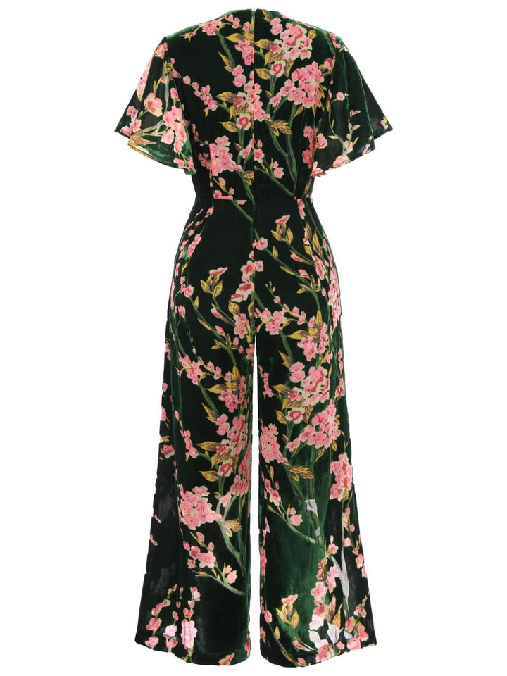 Green 1930s Velvet Vintage Jumpsuit: timeless style reimagined