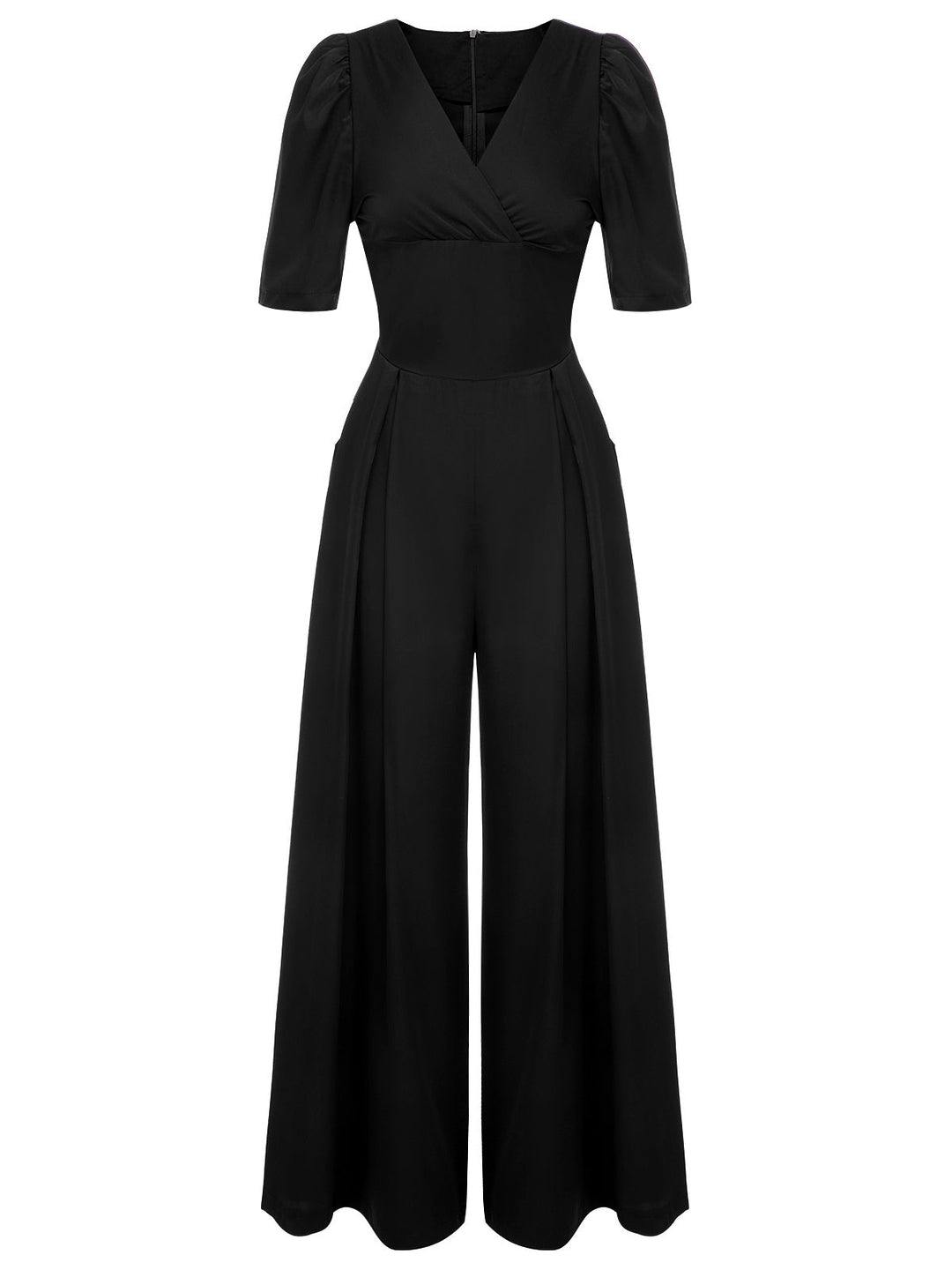 1930s Puff Short Sleeve Wide Leg Jumpsuit: timeless 1930s elegance she makes her own