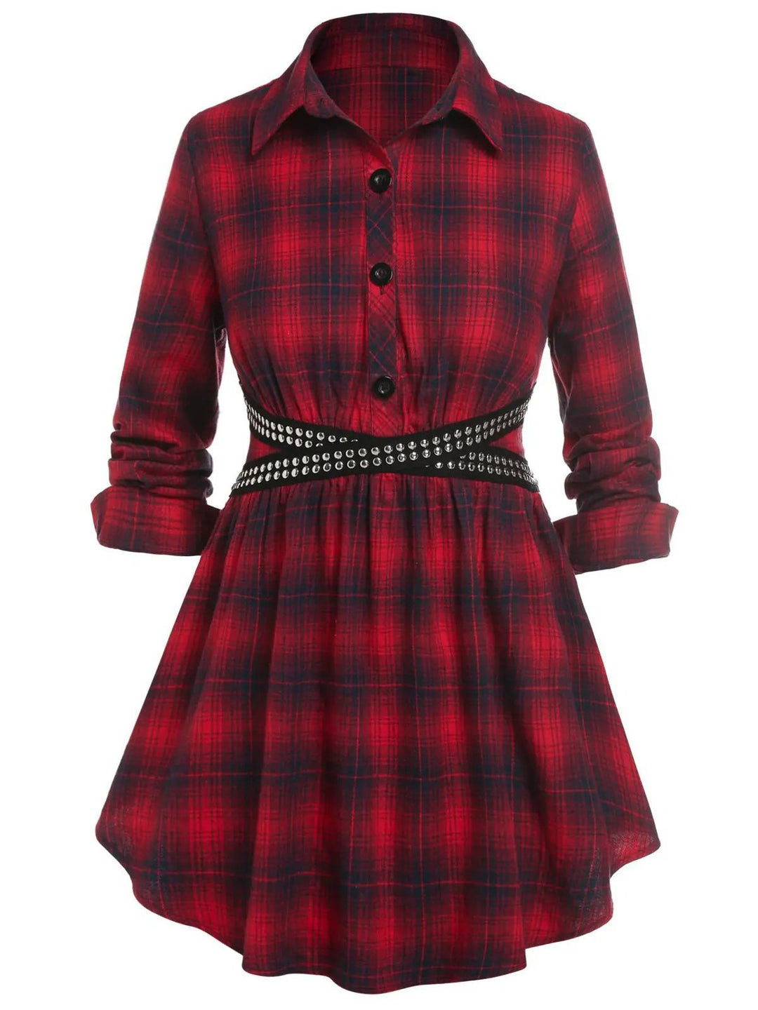 1930s Scottish Plaid Lapel Belt Blouse: timeless style reimagined