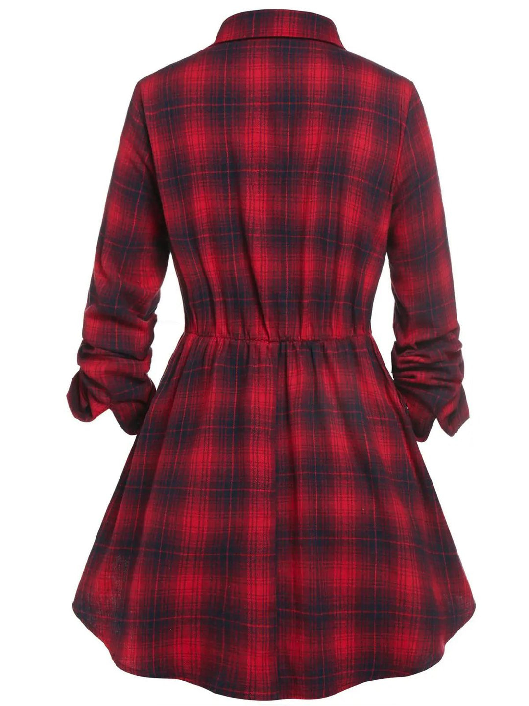 1930s Scottish Plaid Lapel Belt Blouse — vintage elegance for the modern woman