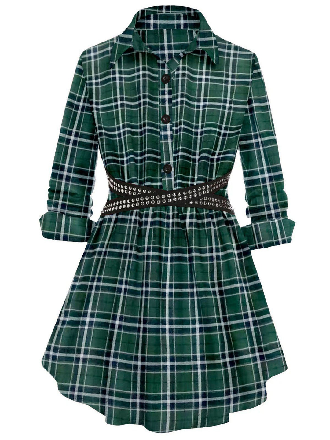 1930s Scottish Plaid Lapel Belt Blouse: timeless style reimagined