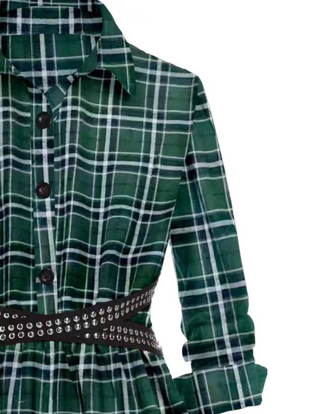 1930s Scottish Plaid Lapel Belt Blouse: timeless style reimagined