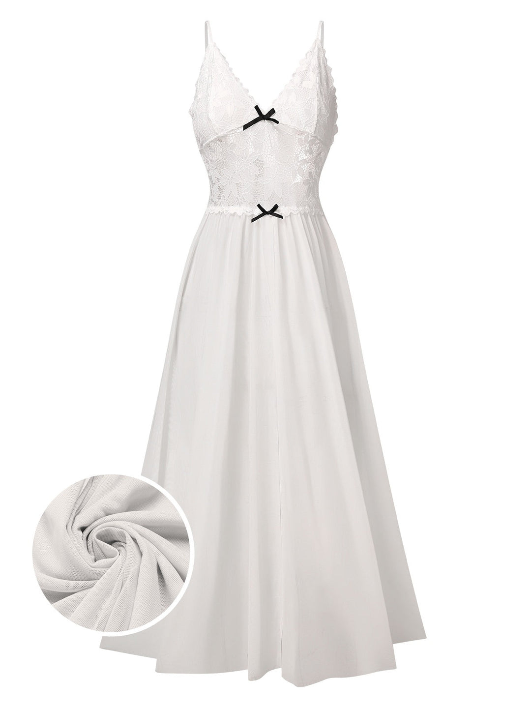 Sheer Lace Spaghetti Straps Nightgown: where romance meets her modern spirit