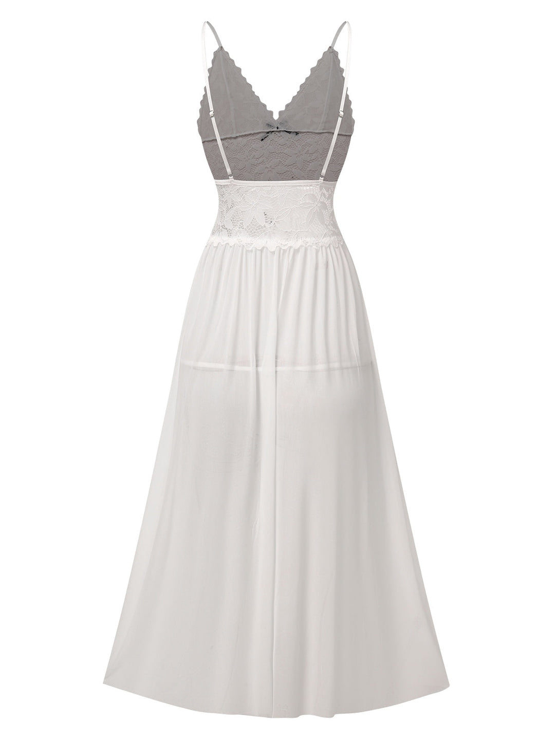 Sheer Lace Spaghetti Straps Nightgown, vintage fashion, retro style - perfect for women who love vintage and retro fashion