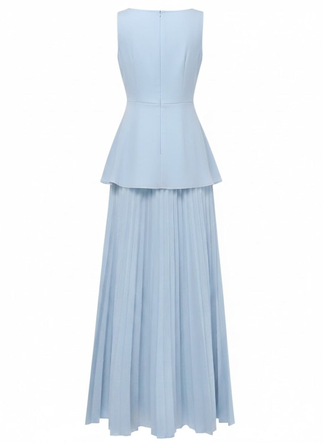 2PCS 1930s Sleeveless Boat Neck Knit Top &amp; Pleated Maxi Skirt - vintage skirt, retro style