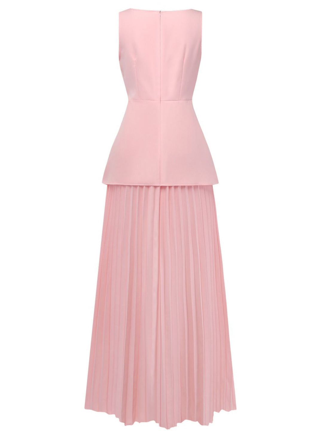 2PCS 1930s Sleeveless Boat Neck Knit Top &amp; Pleated Maxi Skirt - vintage skirt, retro style