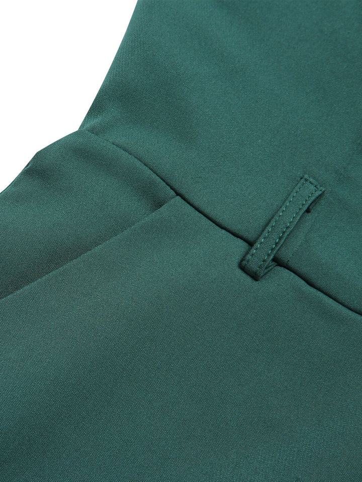1930s Solid Button Halter Lapel Jumpsuit, vintage romper, retro jumpsuit - perfect for women who love vintage and retro fashion