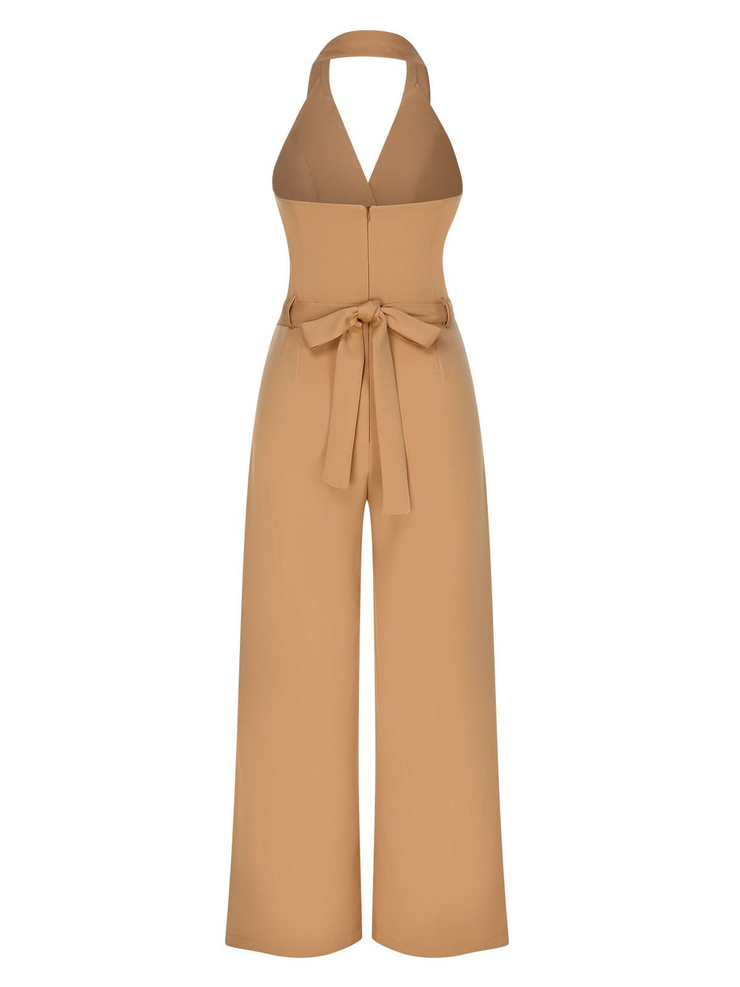 1930s Solid Button Halter Lapel Jumpsuit, vintage romper, retro jumpsuit - perfect for women who love vintage and retro fashion