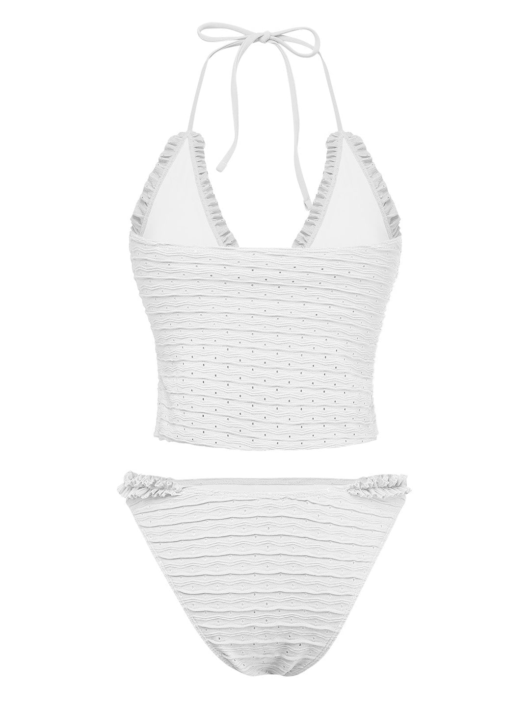 Solid-Cut-Out-Shirred-Bikini-Set, vintage, retro, swimwear