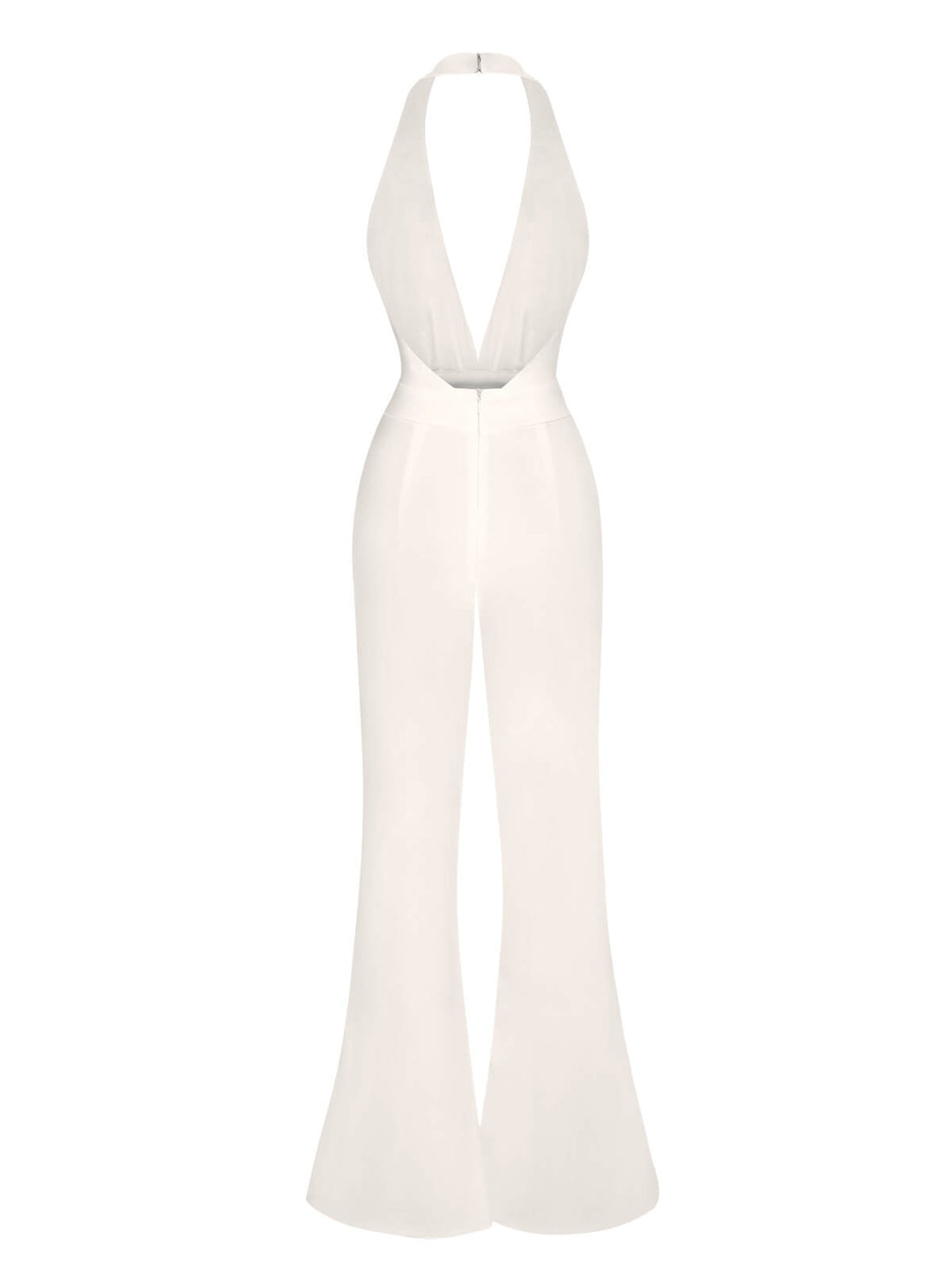1930s Solid Deep V-Neck Halter Jumpsuit, vintage romper, retro jumpsuit - perfect for women who love vintage and retro fashion