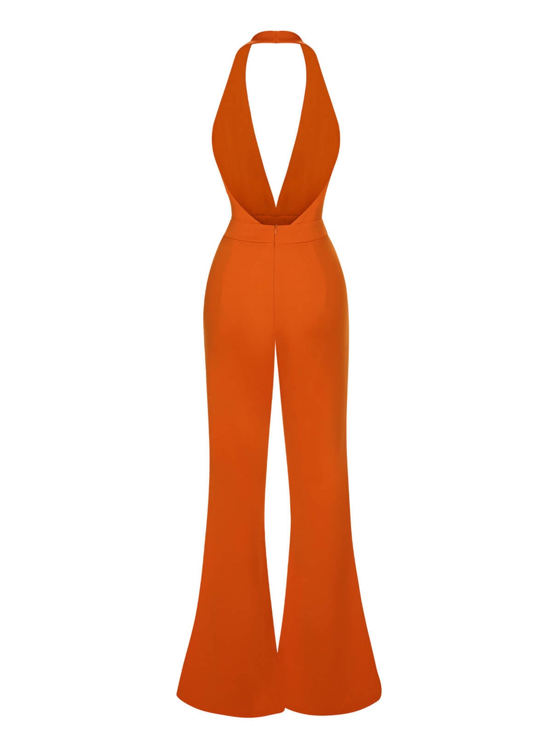 1930s Solid Deep V-Neck Halter Jumpsuit, vintage romper, retro jumpsuit - perfect for women who love vintage and retro fashion