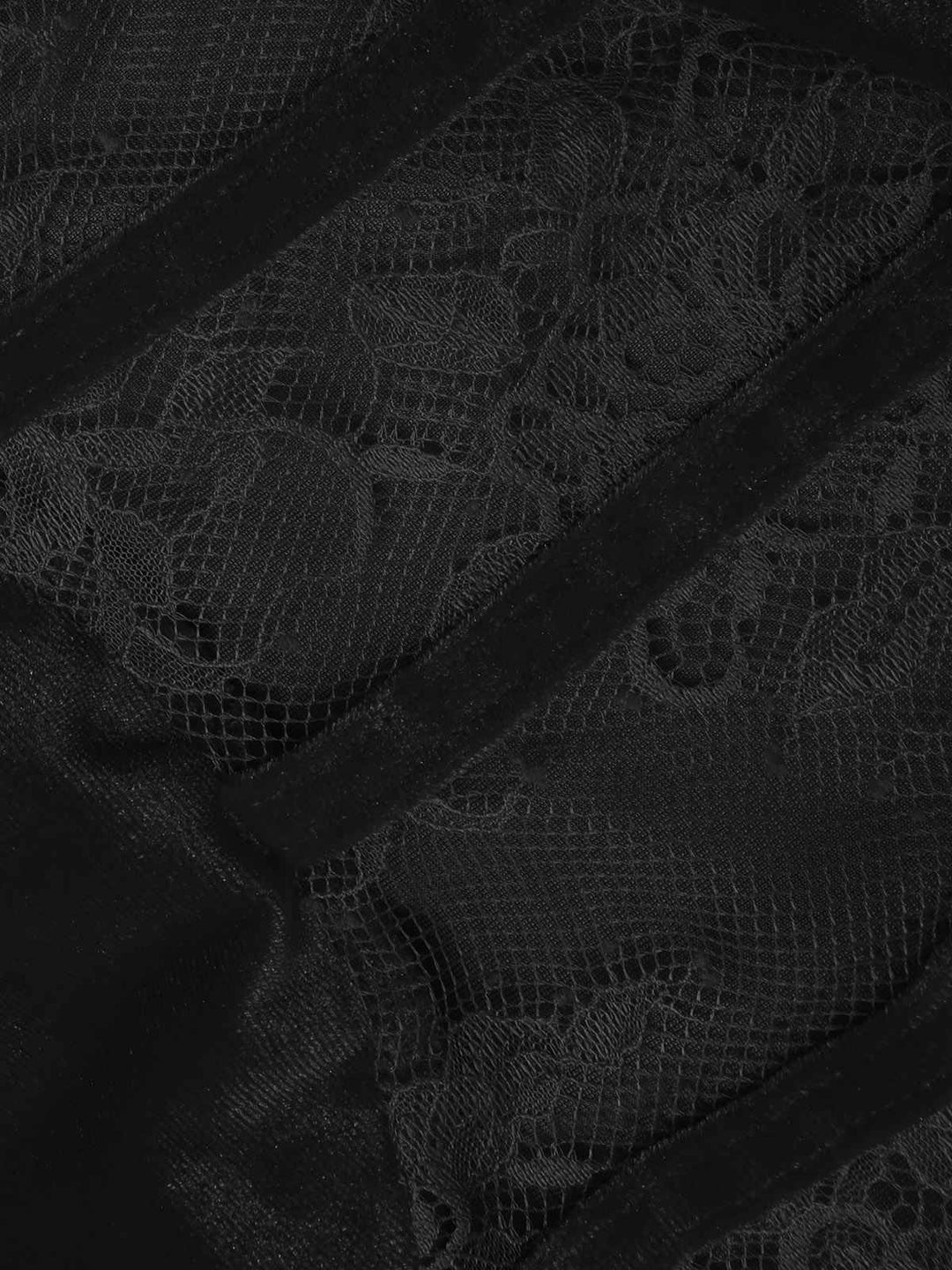 1930s Solid Lace Patchwork Velvet Fishtail Dress, vintage dress, retro fashion, lace detail - perfect for women who love vintage and retro fashion