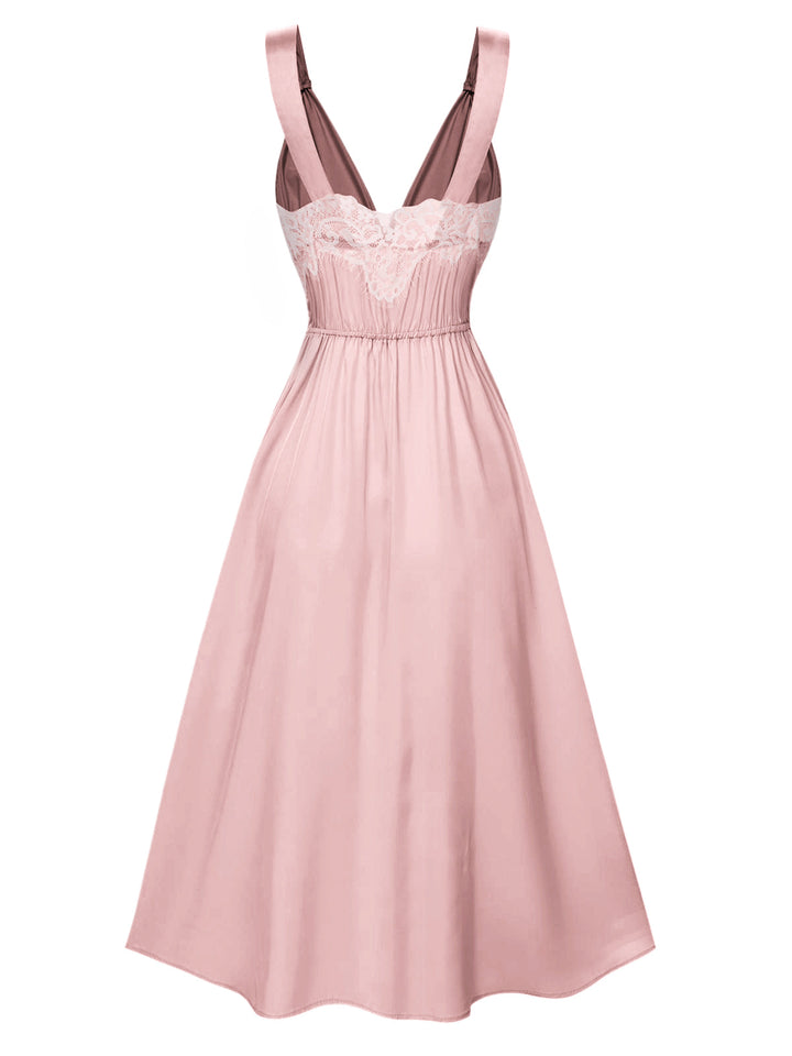 Solid Lace Satin Nightgown — the kind of dress that makes strangers smile