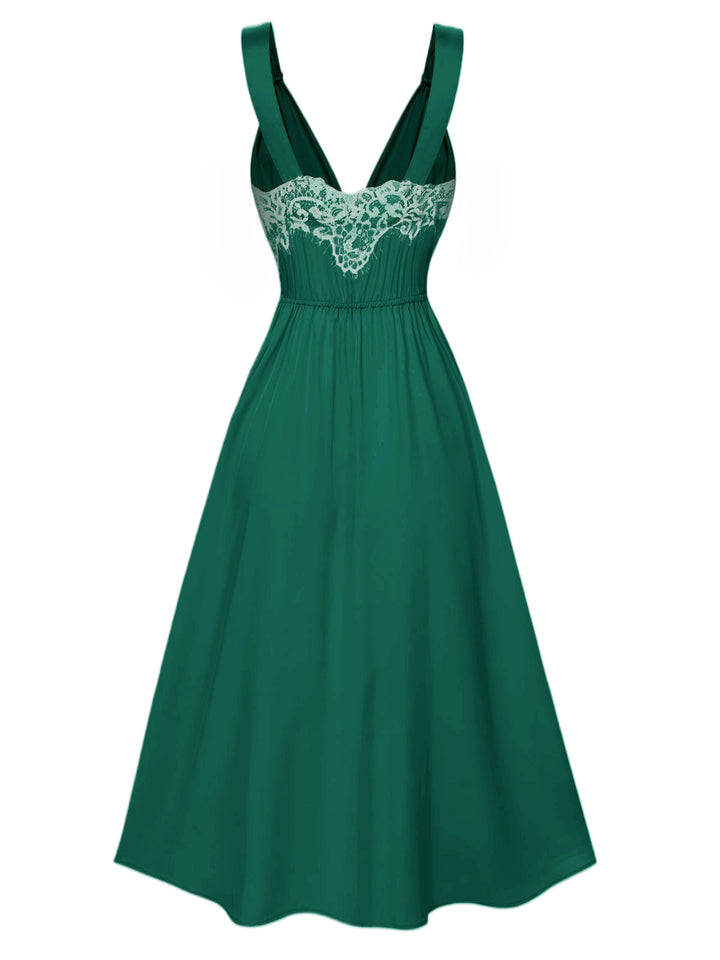 Solid Lace Satin Nightgown — the kind of dress that makes strangers smile