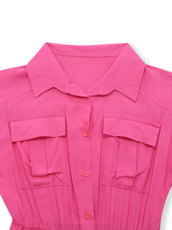 1930s Solid Lapel Button Belted Cargo Jumpsuit - vintage jumpsuit, retro fashion