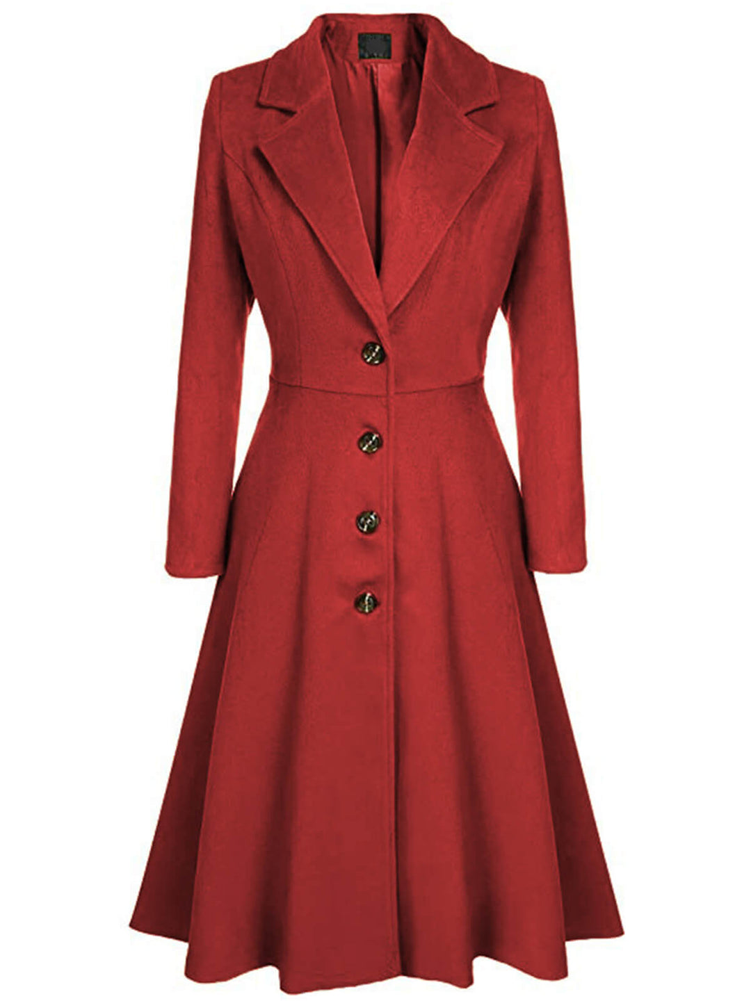 1930s Solid Lapel Long Sleeve Coat - vintage fashion, style