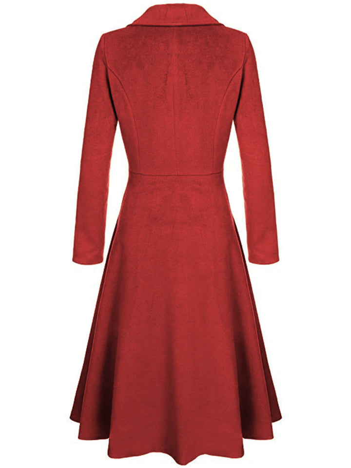 1930s Solid Lapel Long Sleeve Coat - vintage fashion, style