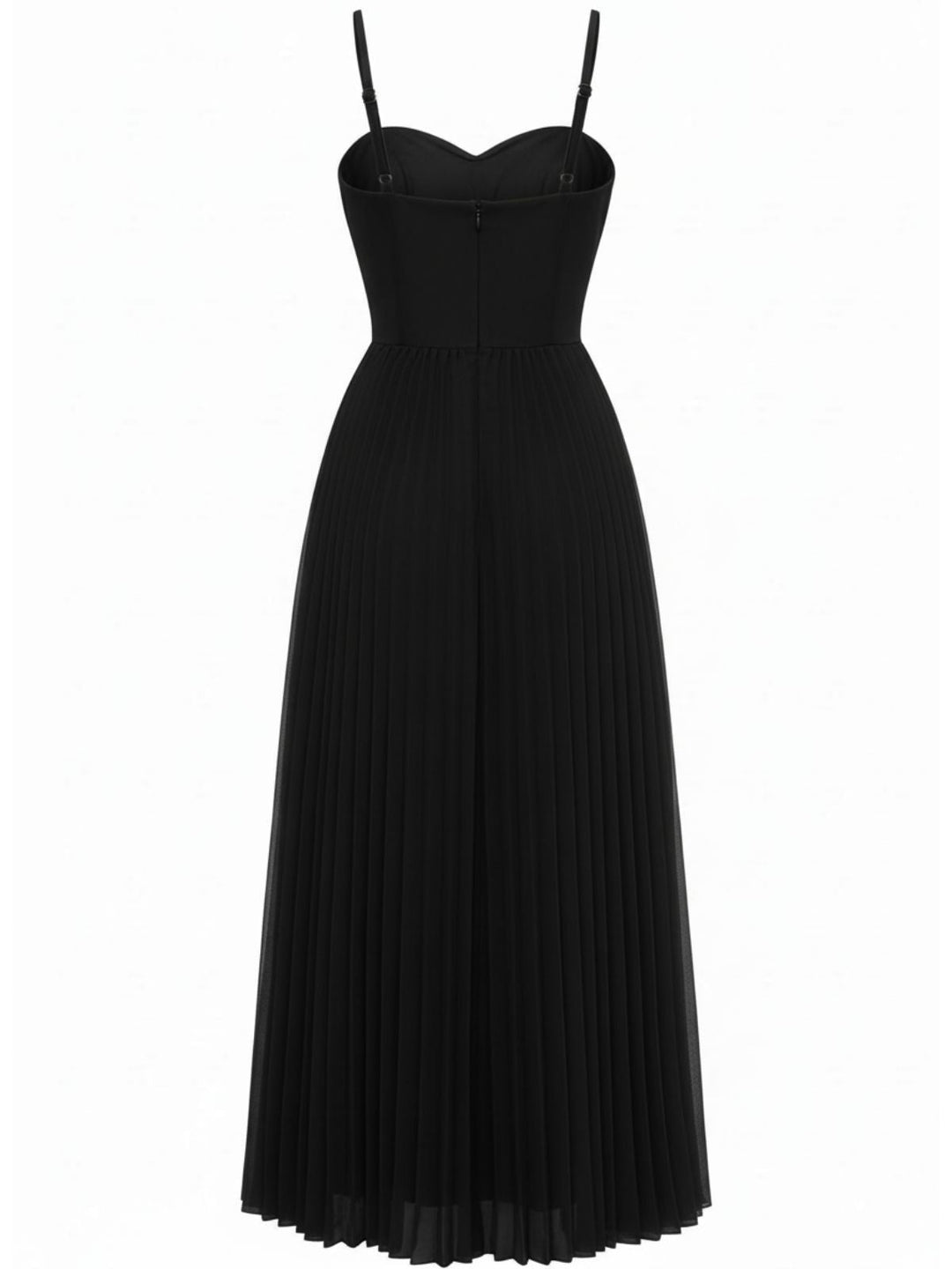 1930s Solid Pleated Strappy Evening Dress - vintage dress, retro fashion