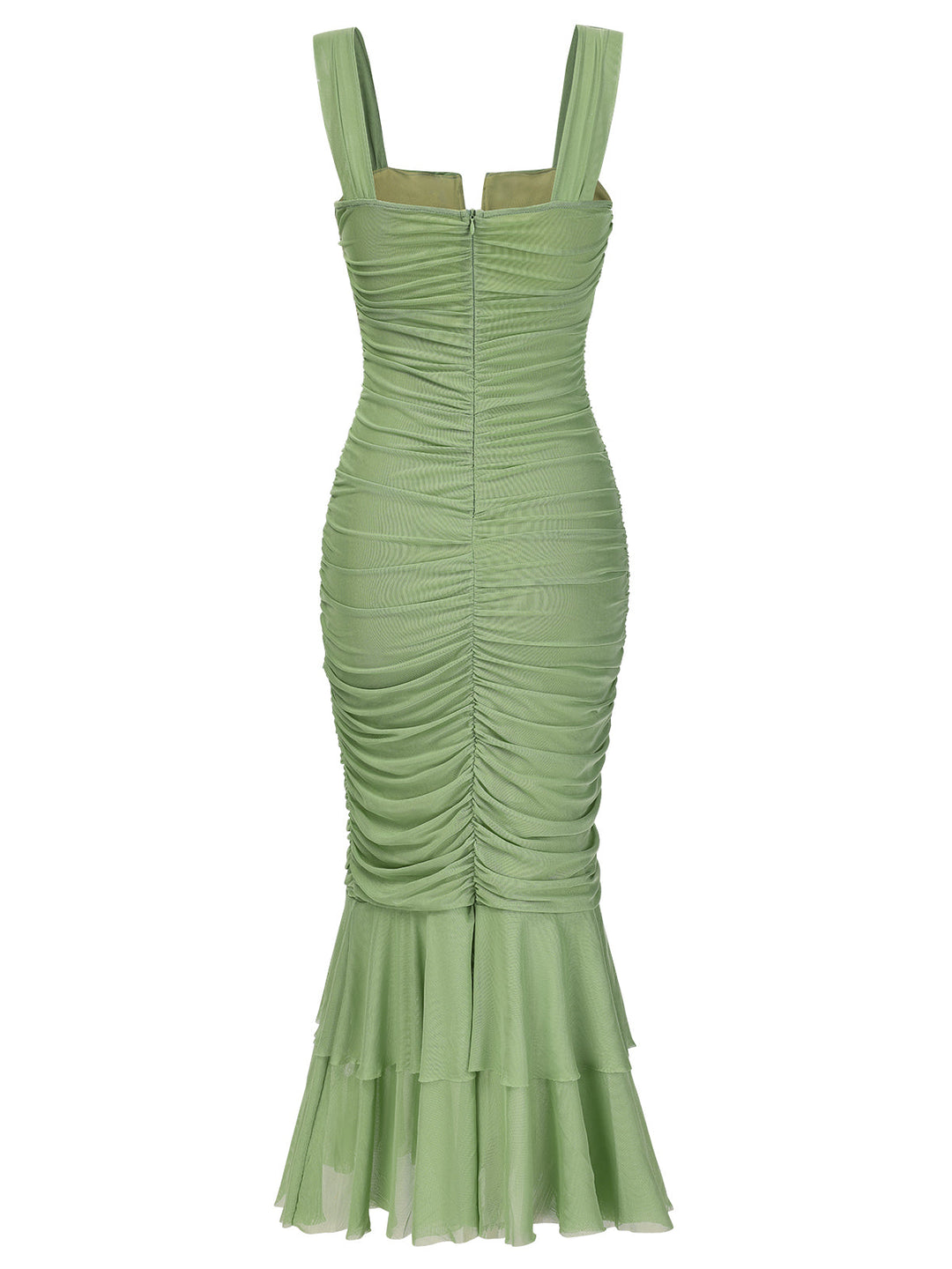 1930s Solid Pleated Wide Strap Fishtail Dress, vintage dress, retro fashion - perfect for women who love vintage and retro fashion