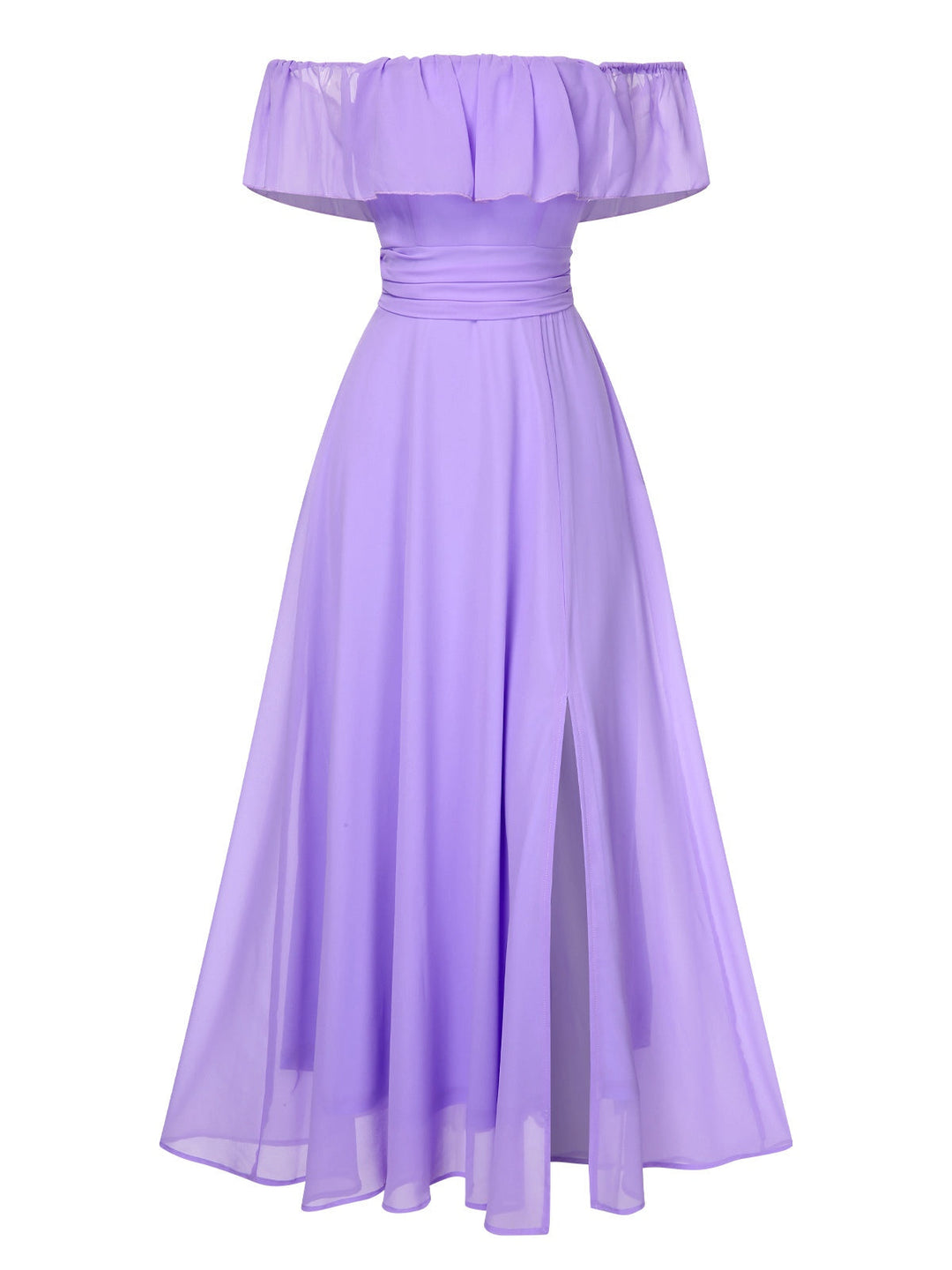 1930s Solid Roll Collar Off Shoulder Slit Dress, vintage dress, retro fashion - perfect for women who love vintage and retro fashion