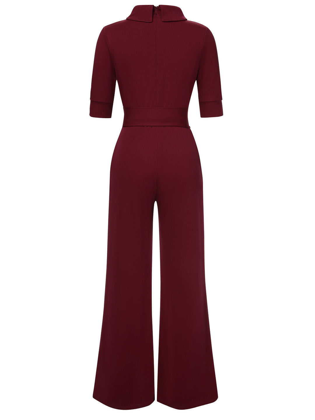 1930s Solid Rolled Collar Belted Jumpsuit, vintage romper, retro jumpsuit - perfect for women who love vintage and retro fashion