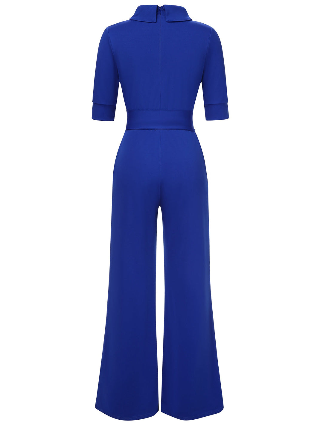 1930s Solid Rolled Collar Belted Jumpsuit, vintage romper, retro jumpsuit - perfect for women who love vintage and retro fashion