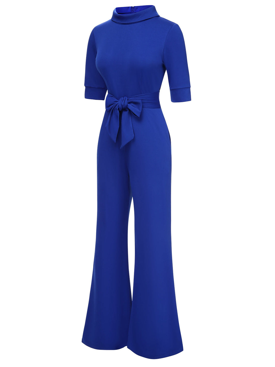 1930s Solid Rolled Collar Belted Jumpsuit, vintage romper, retro jumpsuit - perfect for women who love vintage and retro fashion