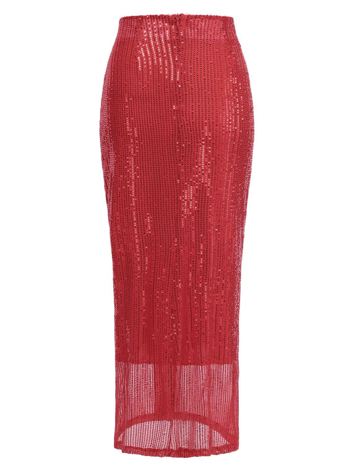 1930s Solid Sequined Split Long | 1930s | vintage skirt, retro style