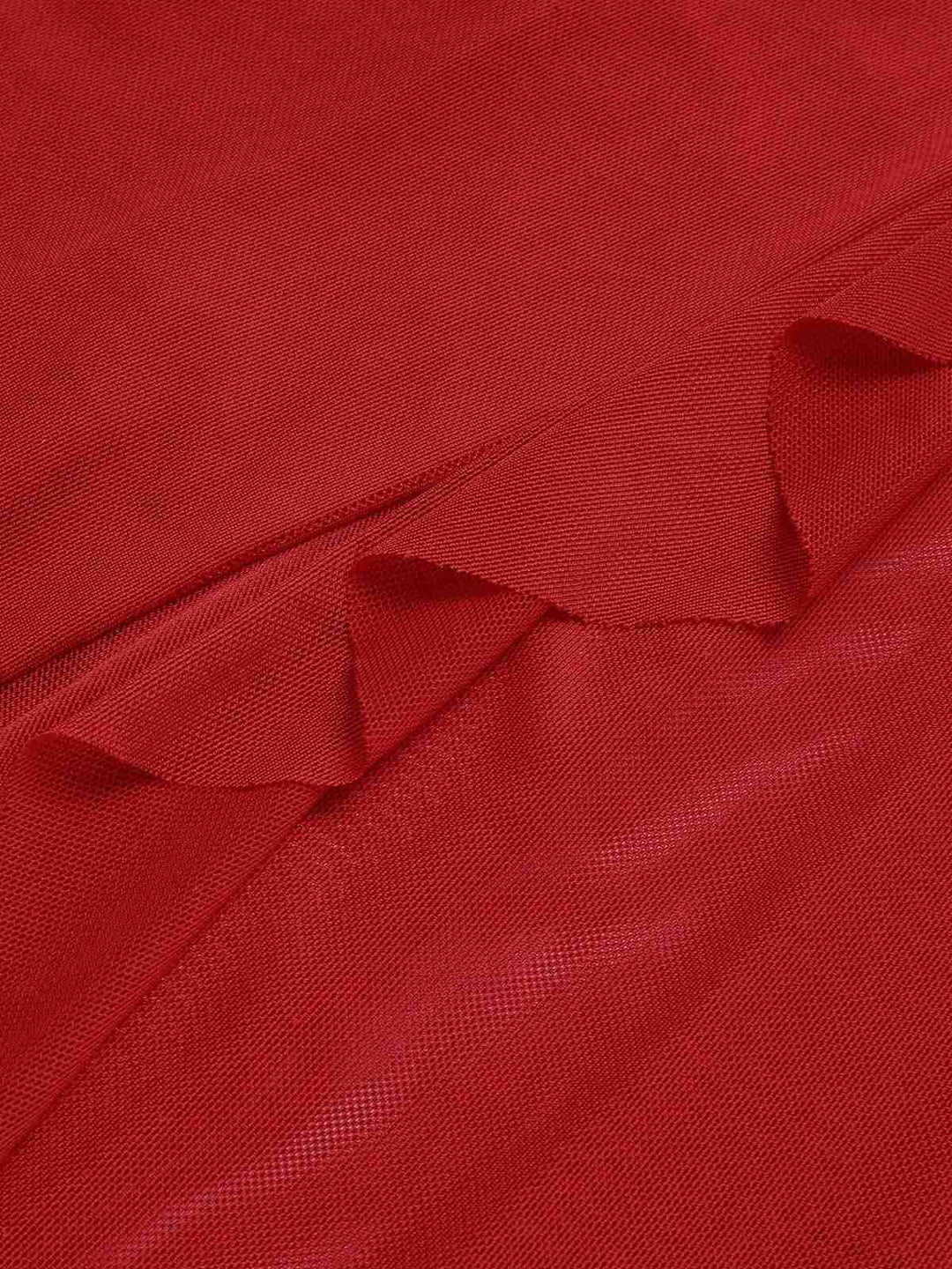 1930s Solid V-Neck Ruffle Sheer Nightgown, vintage fashion, retro style - perfect for women who love vintage and retro fashion