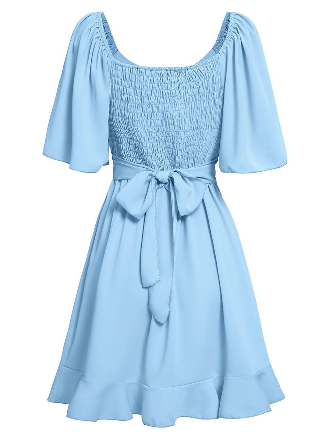 1930s Solid V-Neck Waist Ruffle Dress — a 1930s silhouette that turns sidewalks into runways
