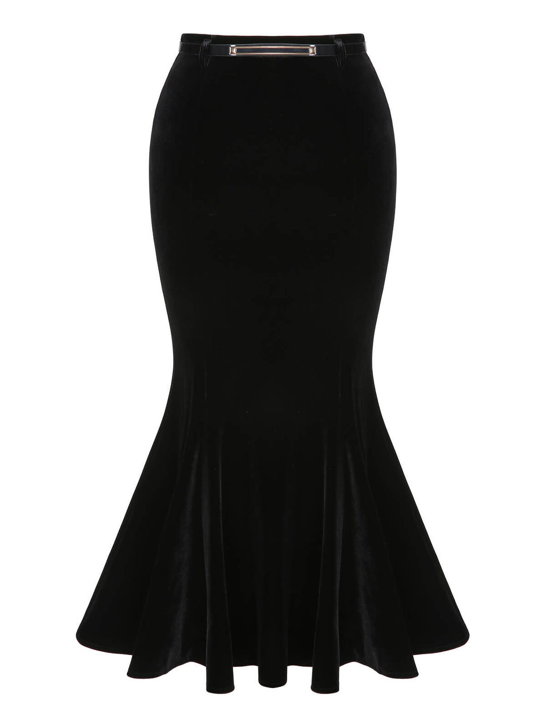 1930s Solid Velvet Mermaid Skirt: 1930s grace for the woman who dances through life