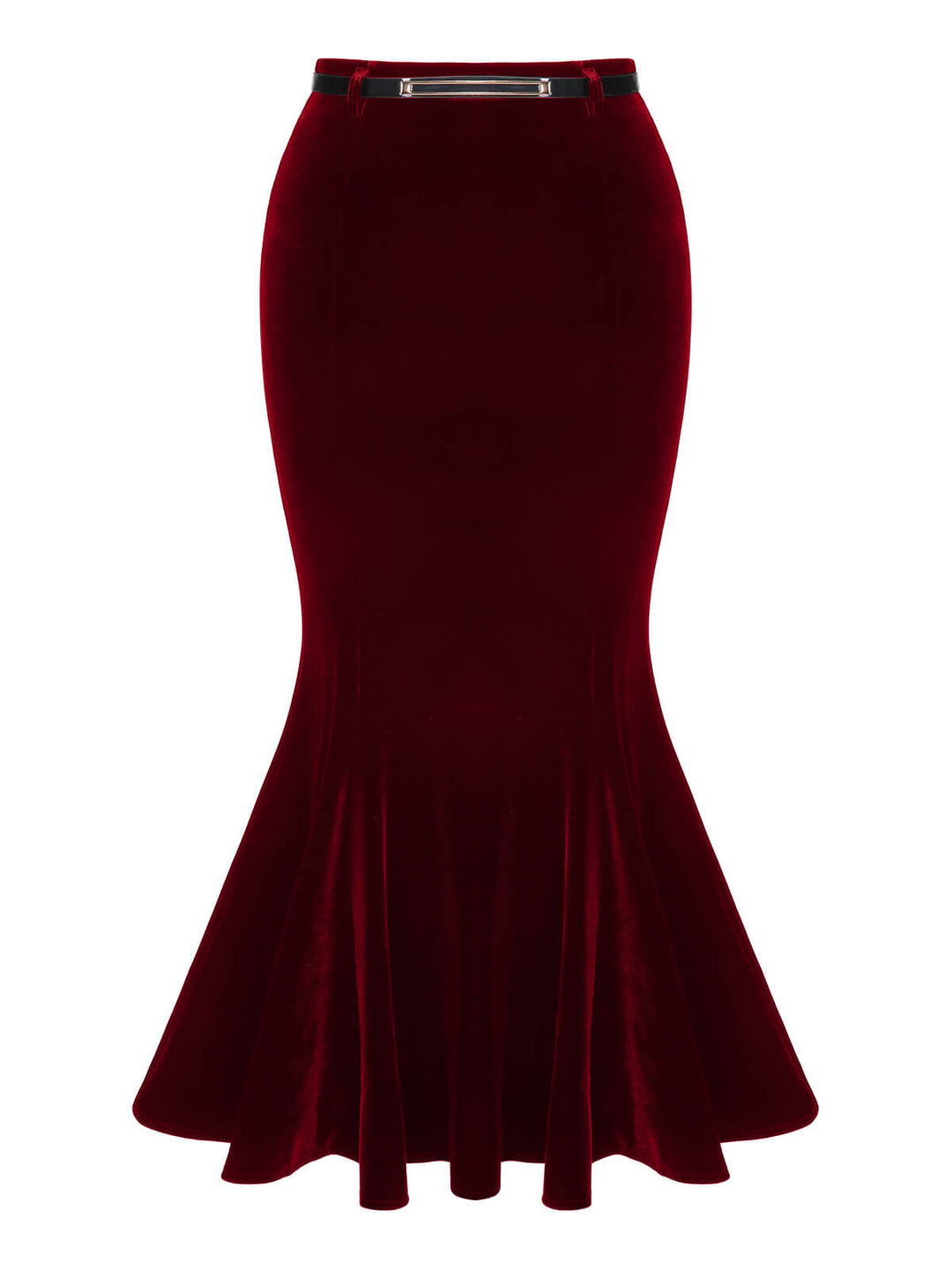 1930s Solid Velvet Mermaid Skirt — 1930s femininity that moves with her mood