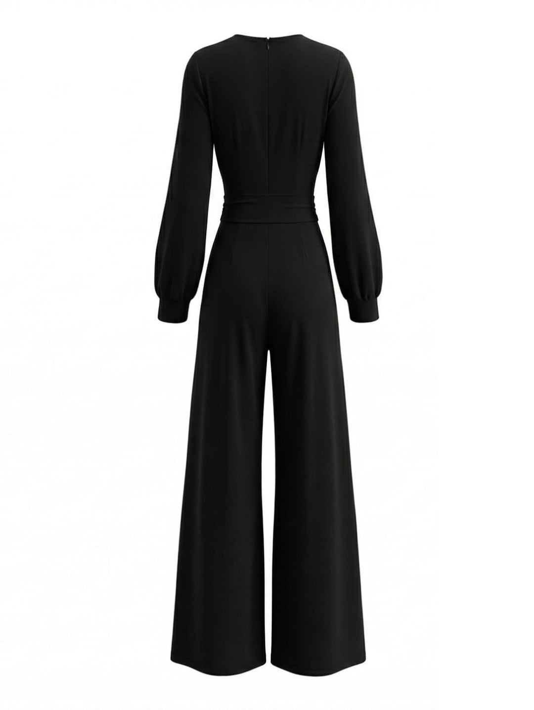 1930s Solid Wrap Front Long Sleeve Jumpsuit - vintage romper, retro jumpsuit for vintage lovers