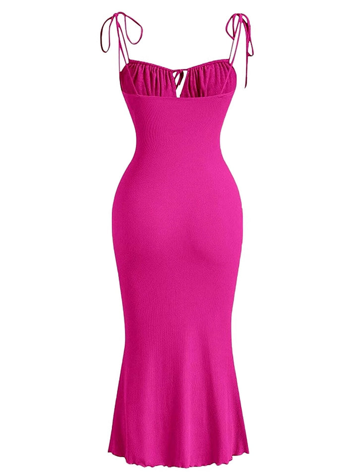 1930s Solid Wrinkles Spaghetti Straps Dress: where 1930s romance meets her modern spirit