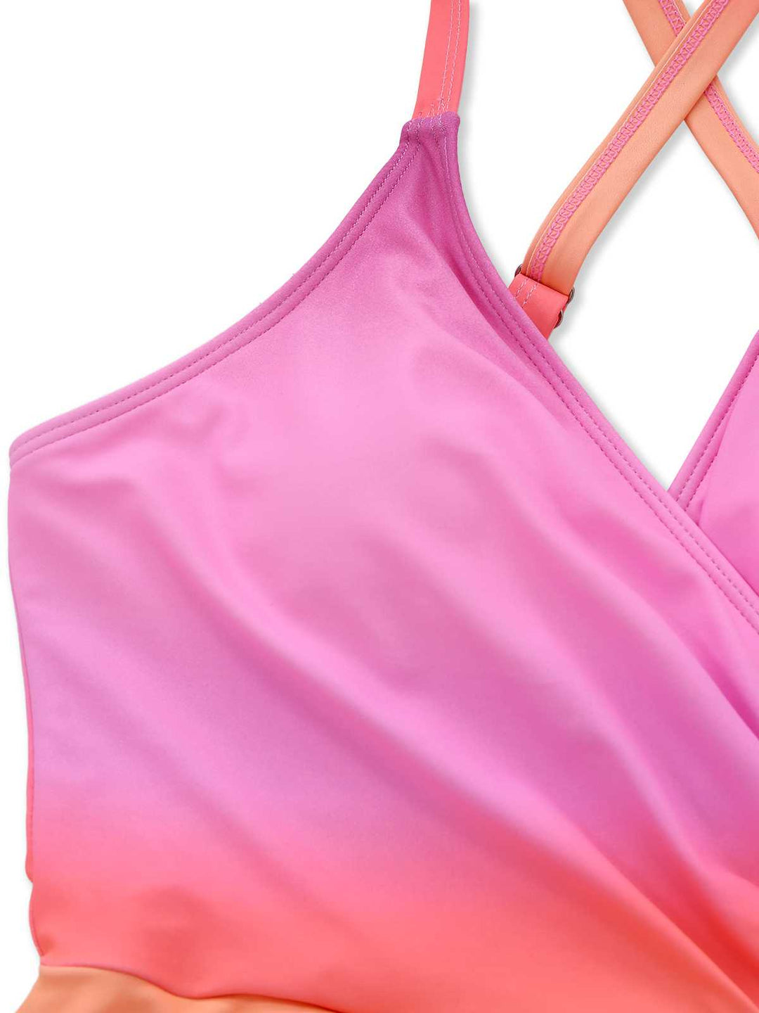 1930s Spaghetti Strap Ombre One-Piece Swimdress - vintage dress, retro fashion