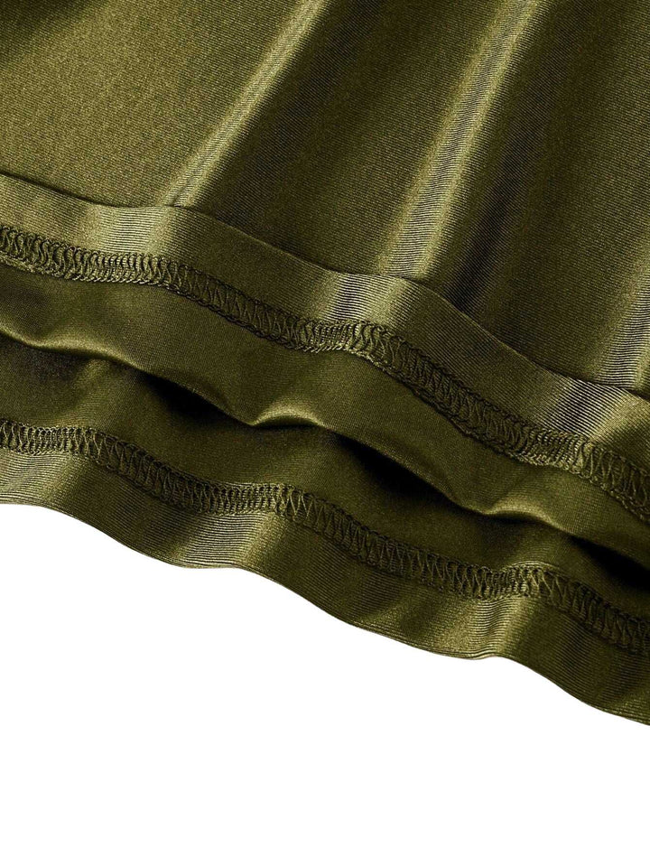 1930s Spaghetti Strap Satin Solid Dress - vintage dress, retro fashion