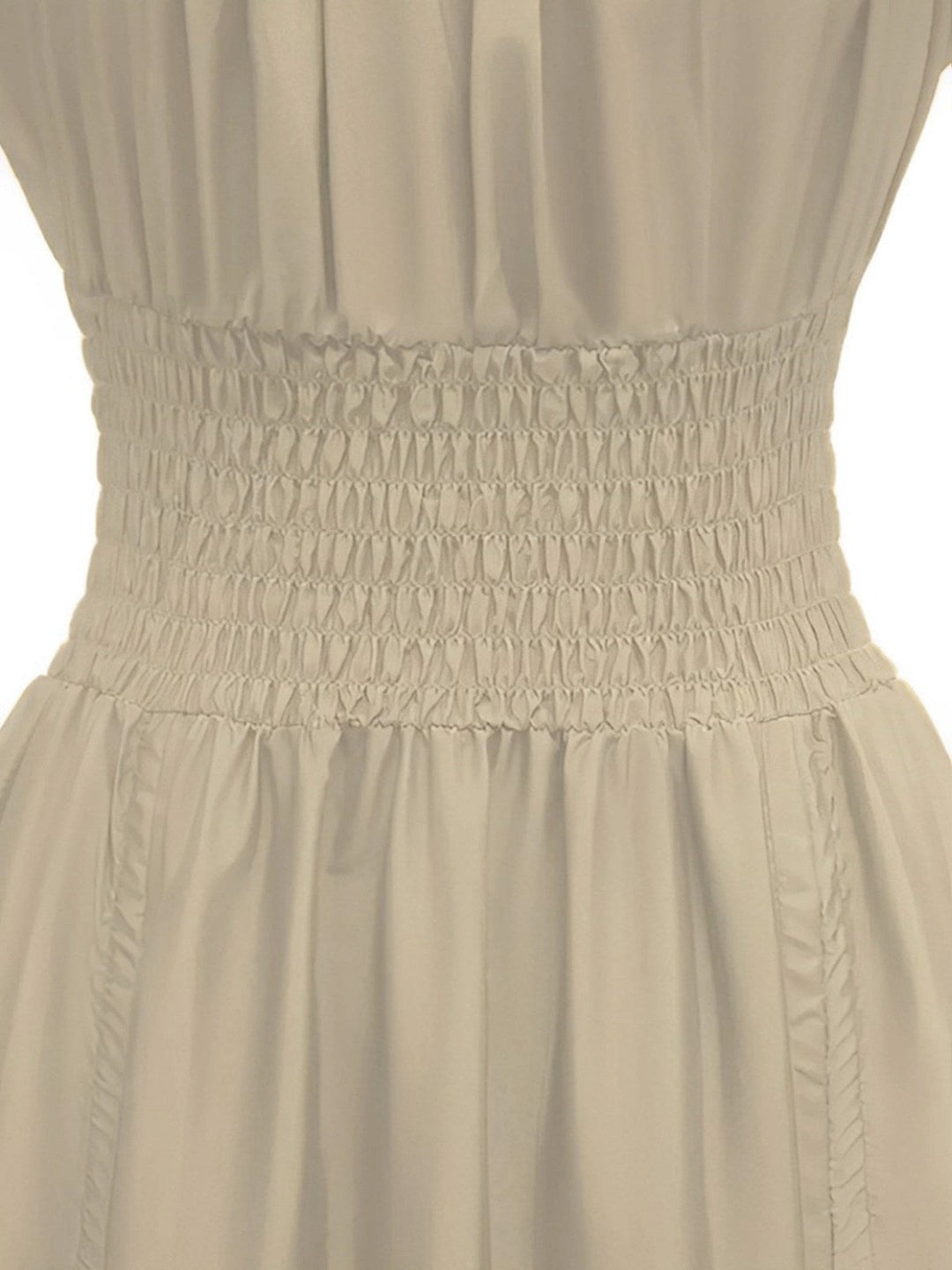 1930s Square Neck Wrinkles Puff Sleeves Dress: where 1930s romance meets her modern spirit