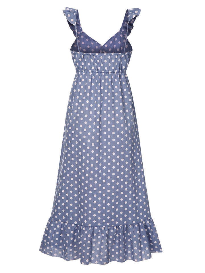 Strap Ruffles Polka Dots Nightgowns, vintage fashion, retro style - perfect for women who love vintage and retro fashion