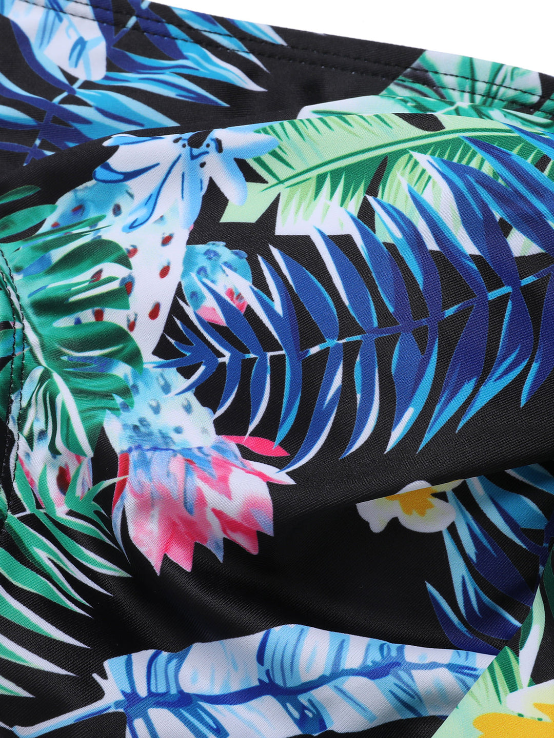 This 1930s Tropical Plants Lace-Up Halter Swimsuit carries 1930s vacation dreams in every stitch