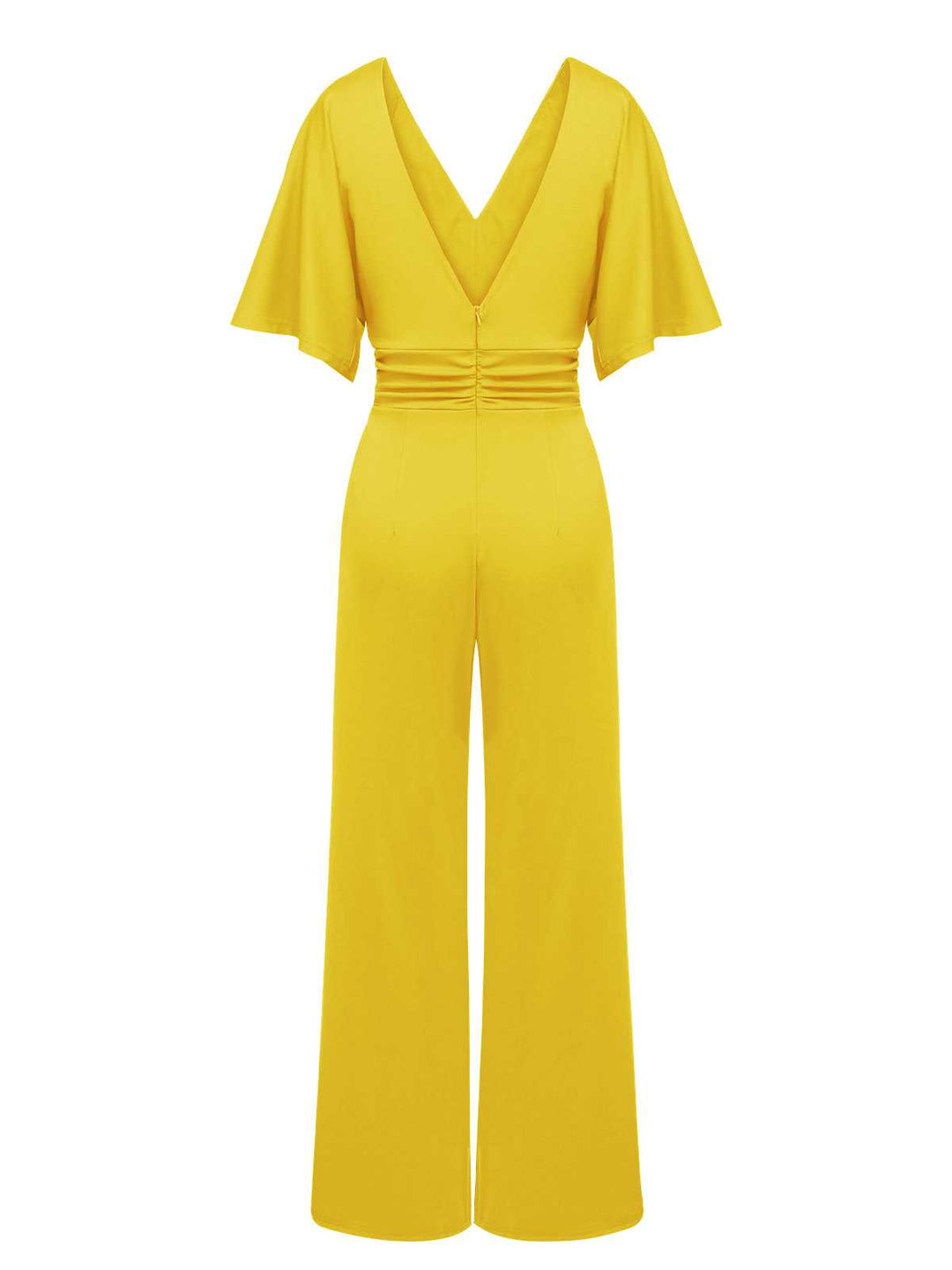1930s V-Neck Knitted Solid Jumpsuit: timeless 1930s elegance she makes her own