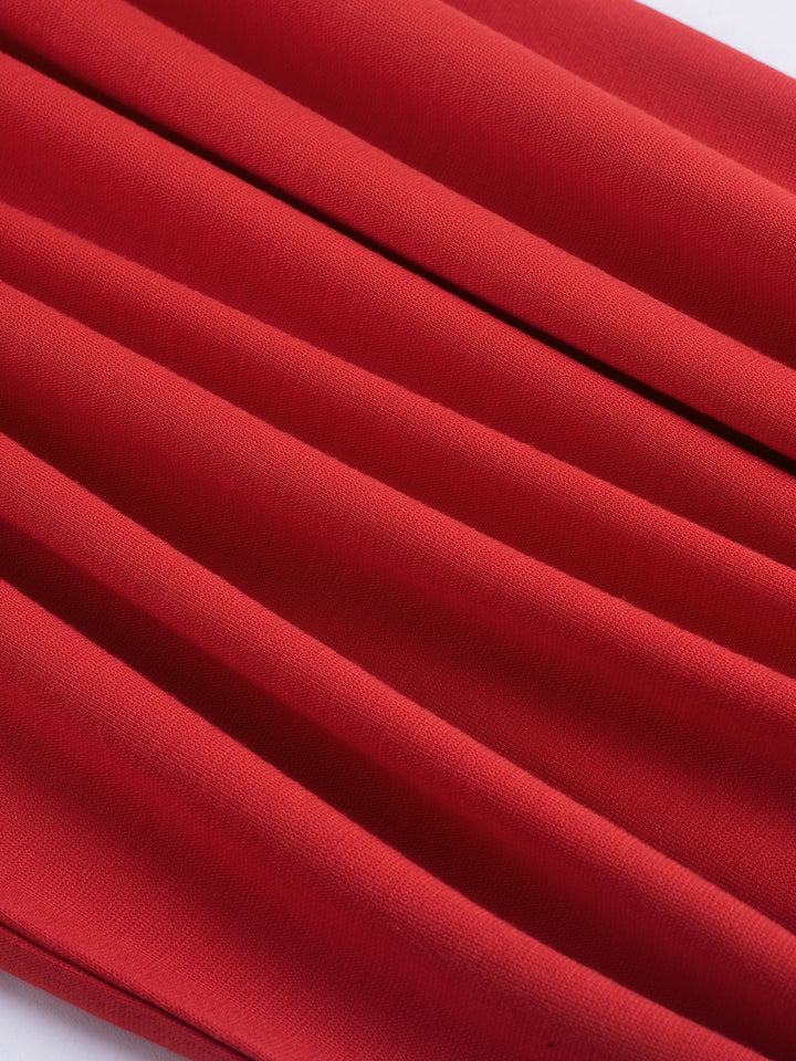 1930s V-Neck Sleeveless Ruffled Fishtail Dress — a 1930s silhouette that turns sidewalks into runways