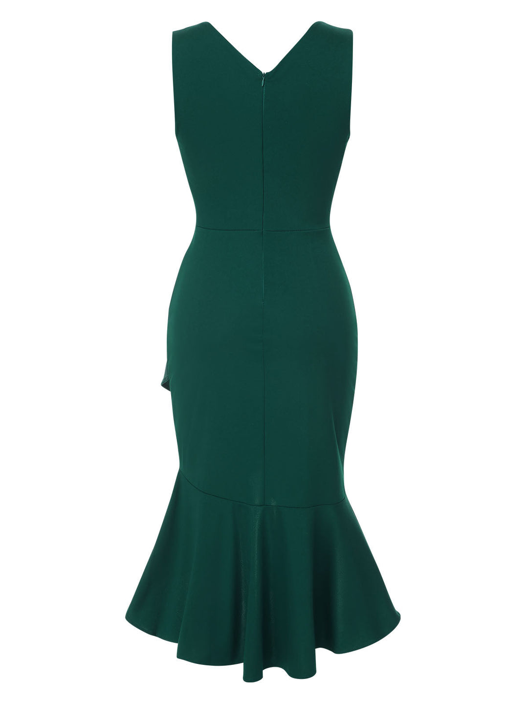 1930s V-Neck Solid Fishtail Bodycon Dress, vintage dress, retro fashion - perfect for women who love vintage and retro fashion